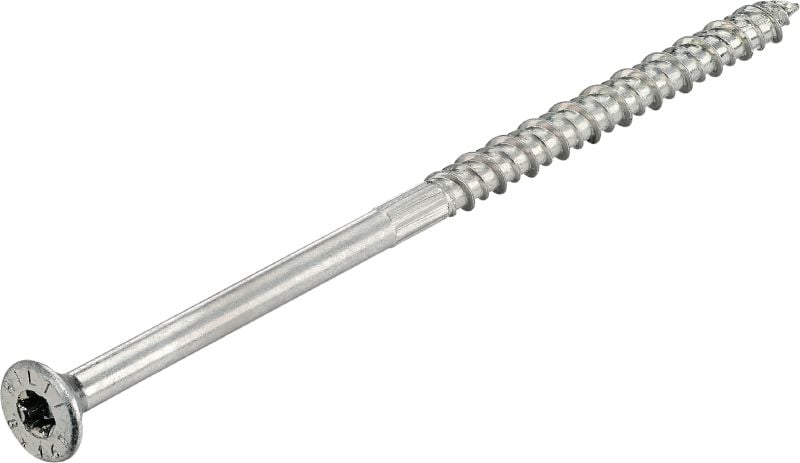 S-WCP-Z Structural timber screw, countersunk head with partial thread Timber screw with countersunk head and partial thread offers secure and convenient fastening in wood with an attractive finish