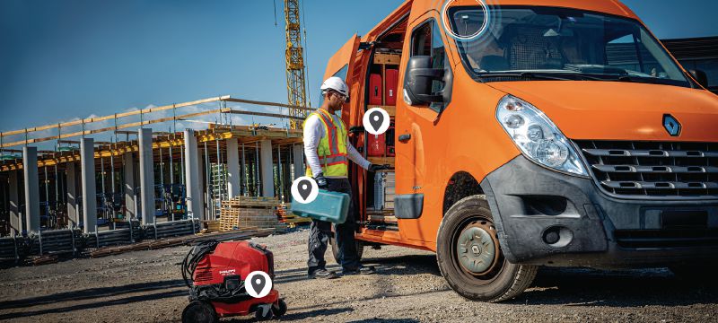 Van inventory management Van telematics gateway, providing an all-in-one solution for tracking your van's location and inventory (Hilti ON!Track) Applications 1