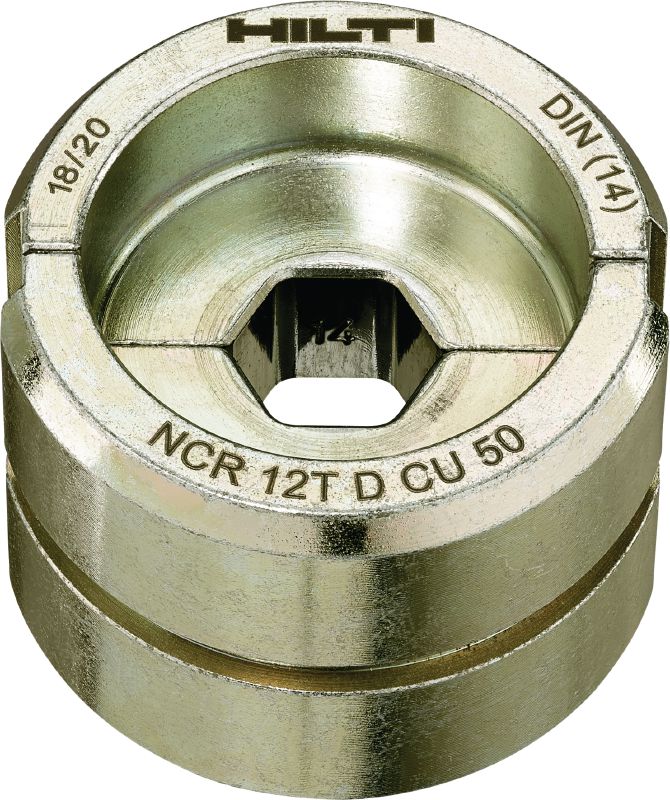 12T DIN dies for copper 12-Ton DIN dies for copper lugs and connectors up to 300 mm²