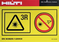 Laser warning 3R 