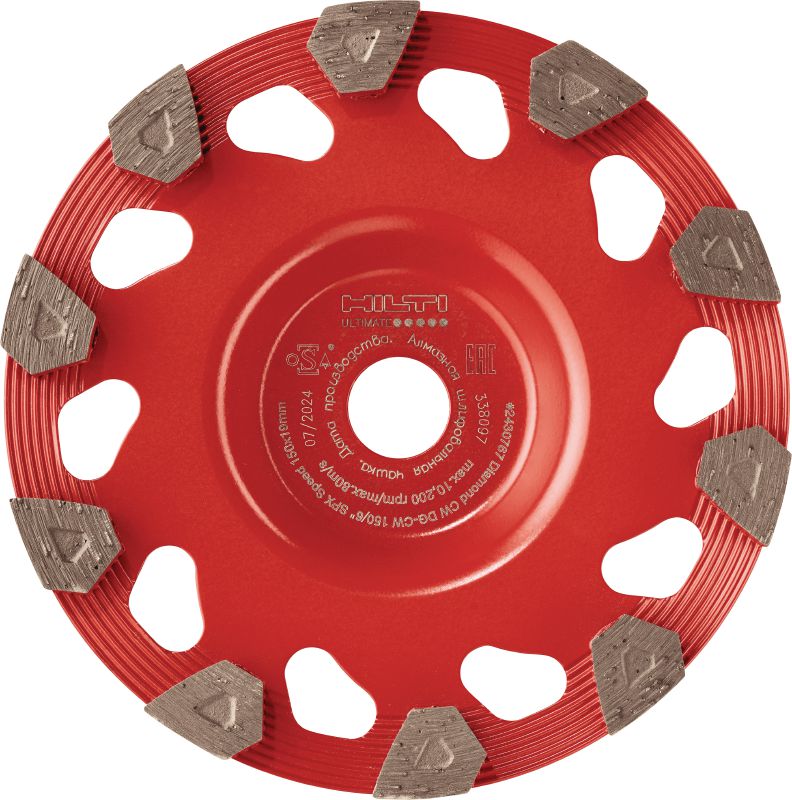 SPX Speed diamond cup-wheel (For DG/DGH 150) Ultimate diamond cup wheel for the DG/DGH 150 concrete grinder – for our fastest grinding speed on concrete, screed and natural stone