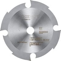 Fibre cement circular saw blade Ultimate fibre cement saw blade with polycrystalline diamond teeth, to increase performance and last longer when cutting abrasive materials with plunge saws